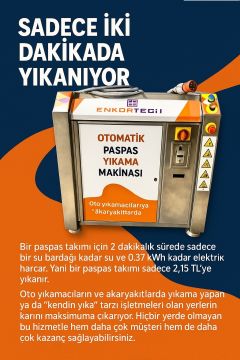 Enkortech Otomatik Paspas Yıkama Makinesi