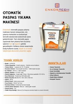 Enkortech Otomatik Paspas Yıkama Makinesi