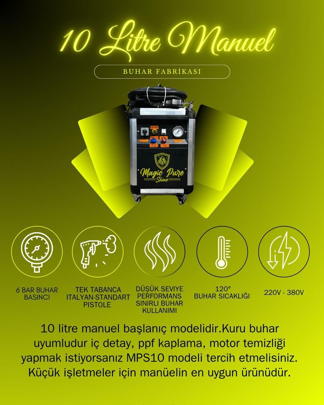 Magic Pure Shine 10 Litre MPS10 Buhar Makinesi