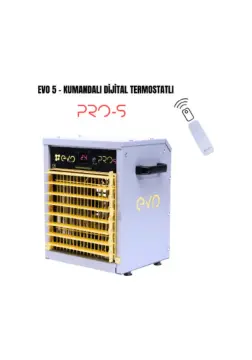 Evo5 PROs - 5 kw Kumandalı ve Dijital Elektrikli Fanlı Isıtıcı