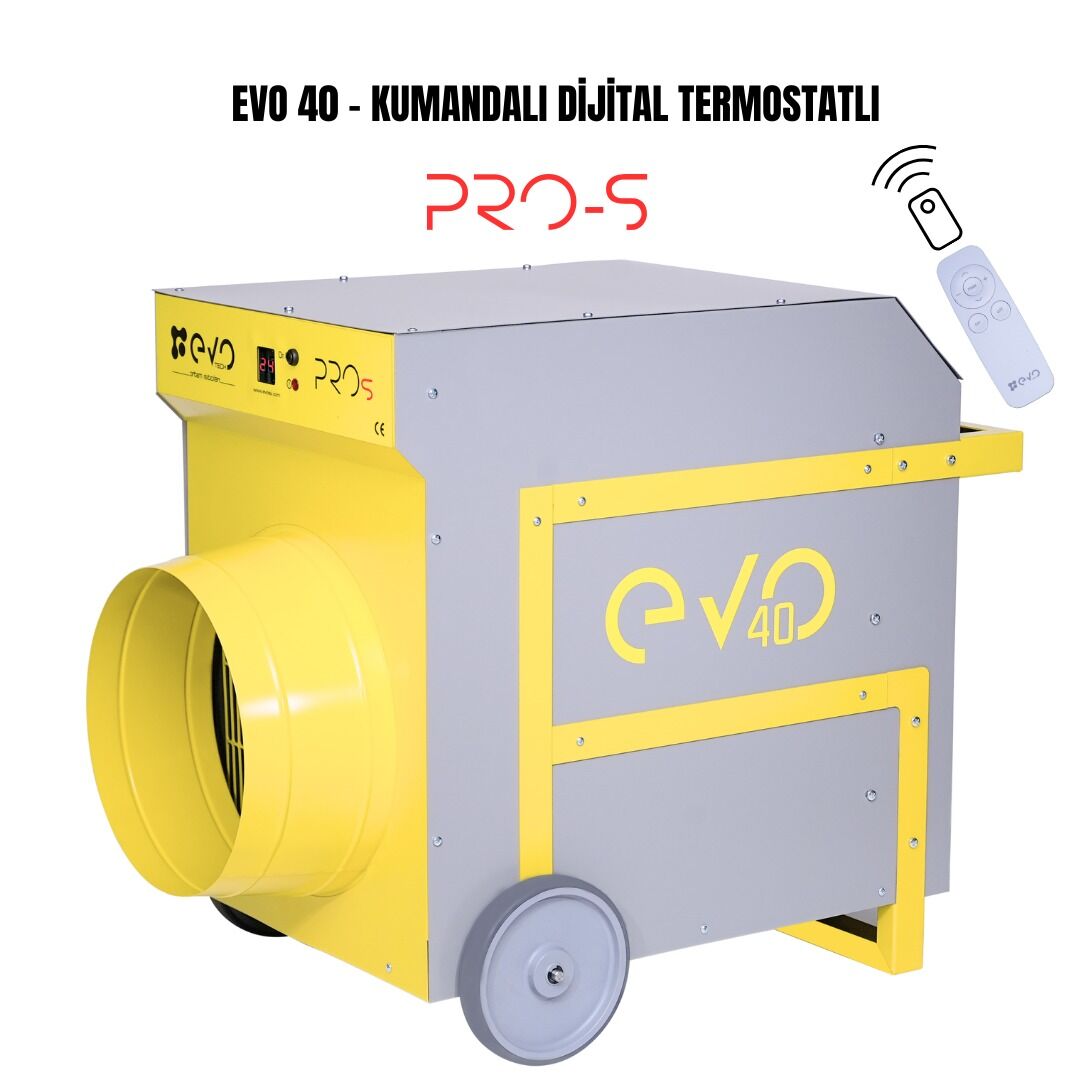 Evo40 PROs - 40 kw Kumandalı ve Dijital Elektrikli Fanlı Isıtıcı