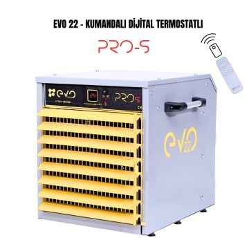 Evo22 PROs - 22 kw Kumandalı ve Dijital Elektrikli Fanlı Isıtıcı