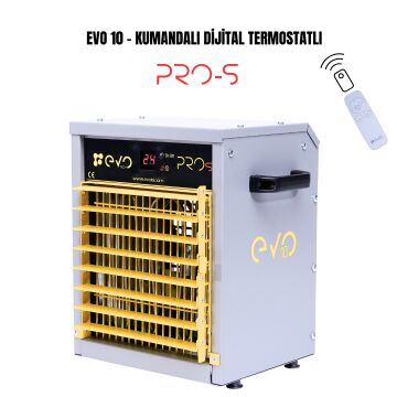 Evo10 PROs - 10 kw Kumandalı ve Dijital Elektrikli Fanlı Isıtıcı