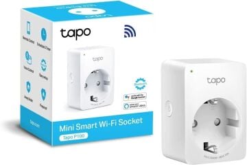 TP-Link Tapo P100, Akıllı Mini Wi-Fi Soketi, Amazon Alexa ve Google Home ile Çalışır, Uzaktan Kontrol, Cihaz Paylaşımı, Hub Gerekmez, 1 ADET ÜCRETSİZ KARGO