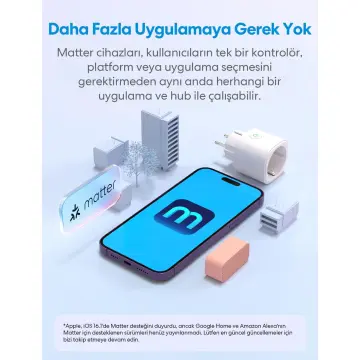 Meross Matter Akıllı Priz ÜCRETSİZ KARGO