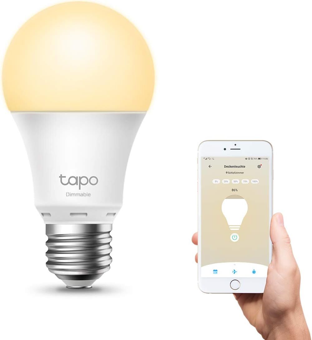 Tapo TP-LINK L510E AYARLANABİLİR IŞIK SEVİYELİ AKILLI WI-FI LED AMPUL 2700K Warm White ÜCRETSİZ KARGO
